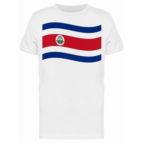 Flag Of Costa Rica Wave Tee Men's -Image by Shutterstock