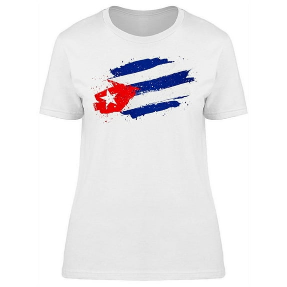Flag Of Cuba Independence T-Shirt Women -Image by Shutterstock, Female 3X-Large