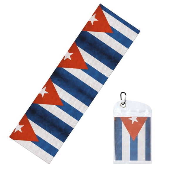 Flag Of Cuban Cooling Towel 39.4"X11.8" Ice Sweat Towel Face Cooling Neck Cooler Wraps For Sports