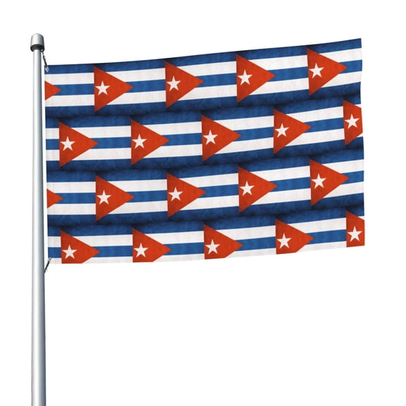 Flag Of Cuban Flag 5x8 Ft Print Vivid Color Light-Weighted Flags With Grommets