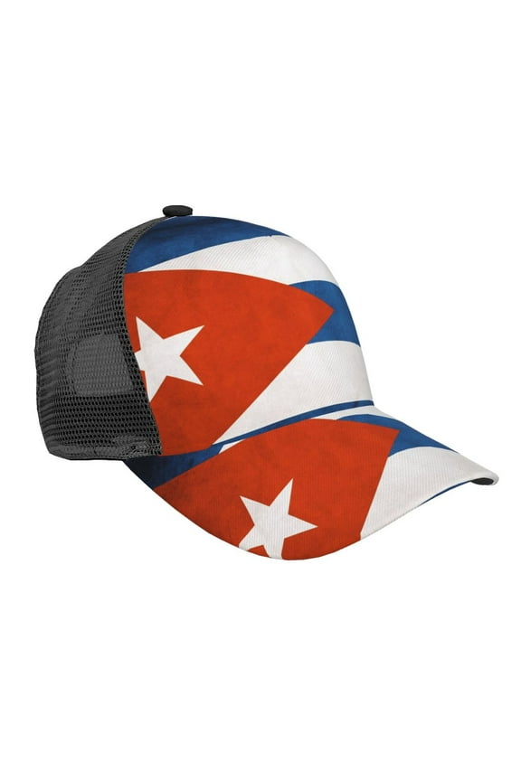 Flag Of Cuban Snapback Trucker Hats Baseball Caps Adjustable Mesh Back Ball Caps For Men Women