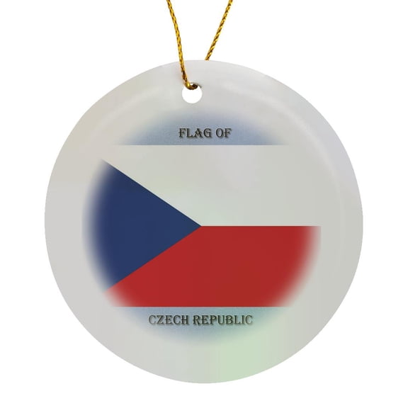 3drose, Flag of Czech Republic, Circle Porcelain Ornament