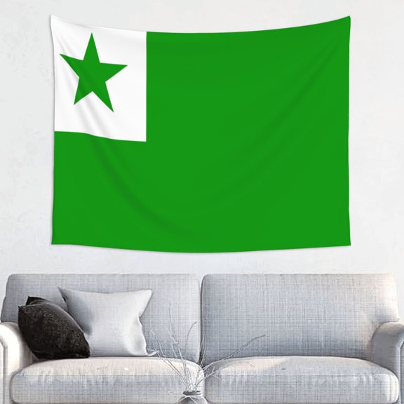 Flag Of Esperantotapestry Aesthetic Tapestry Wall Hanging For Room Bedroom Dorm Room Decor 29x37 Inches