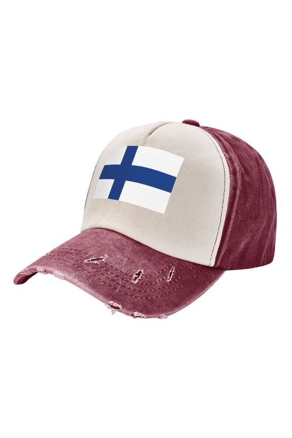 Flag Of Finland Distressed Baseball Cap Dad Hats for Men Women Vintage Trucker Hat Low Profile Ball Caps