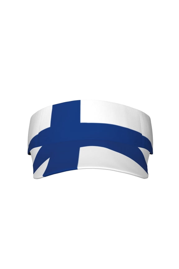 Flag Of Finland Sport Visor Hats Sun Protection Outdoor Activity For Women Men