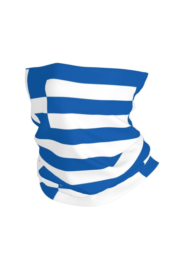 Flag Of Greece Face Mask Bandanas Neck Gaiter Headwear Magic Scarf Headband For Dust Sun Wind