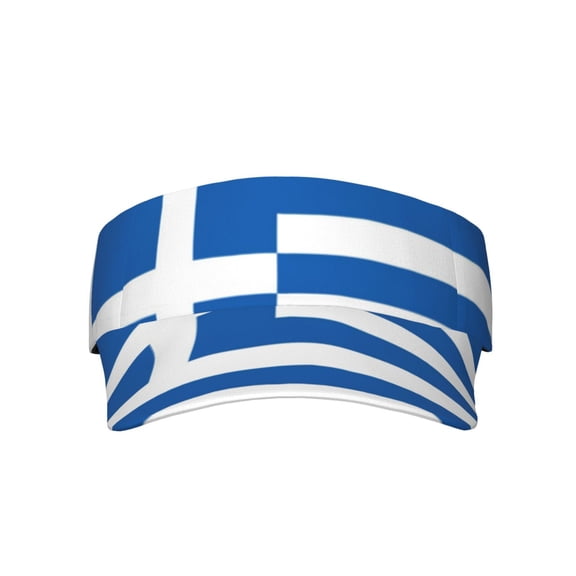 Flag Of Greece Sports Sun Visor Hats Adjustable Sun Visor Caps For Women And Men