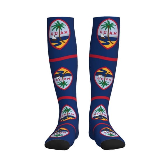 Flag Of Guam Compression Socks Best Support for Women Men Athletic Running Cycling