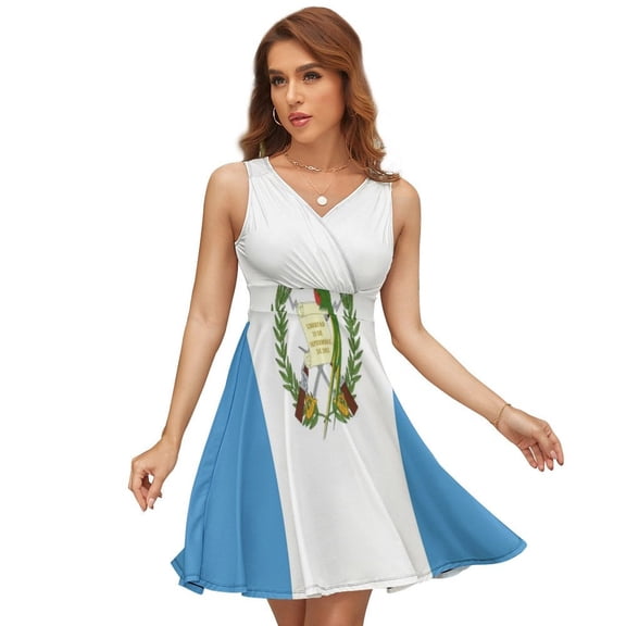 Flag Of Guatemala Dress Fashion Beach Long Dresses Female Party Printed Sundress