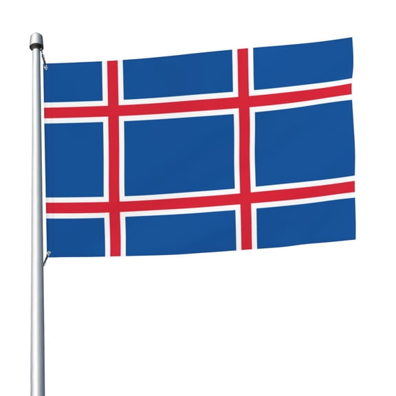 Flag Of Iceland Flag 5x8 Ft Print Vivid Color Outdoors Indoors Light-Weight Polyester Flags