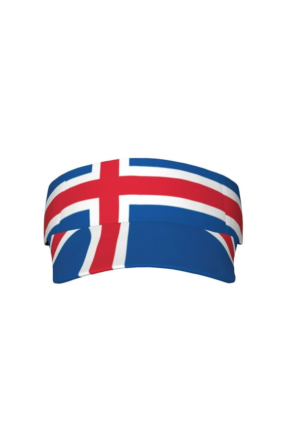 Flag Of Iceland Sports Sun Visor Hats Adjustable Sun Visor Caps For Women And Men