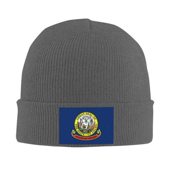 Flag Of Idaho Beanie Hat Knit Hat Skull Cap for Men Women Winter Hat Deep Heather