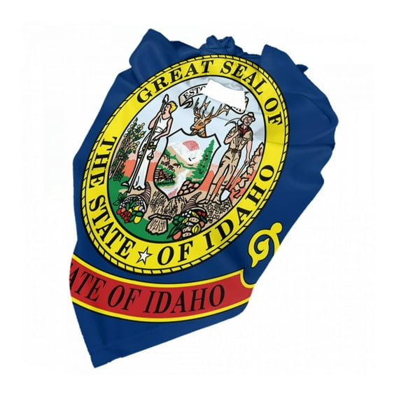 Flag Of Idaho Dog Bandana Adjustable Dog Bib Scarf Handkerchief For Large Medium Small Dogs Cats Pets