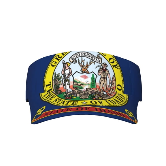 Flag Of Idaho Sport Visor Hats Sun Protection Outdoor Activity For Women Men