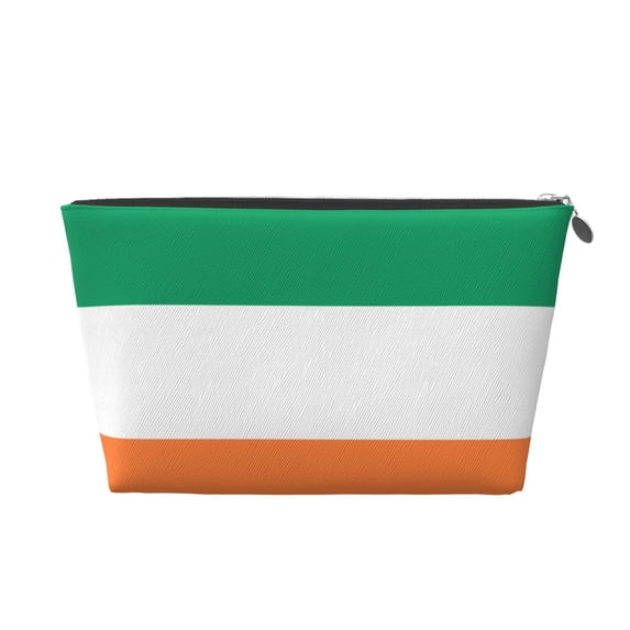 Flag Of Ireland Purse Organizer Handbags Totes Leather Zipper Printing Bag For Women Travel Toiletry Bag