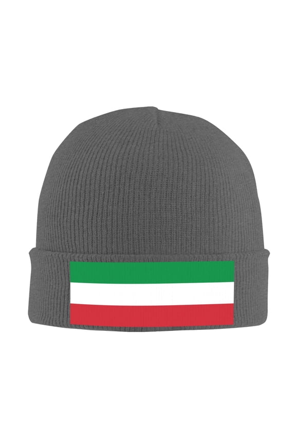 Flag Of Italy Beanie Hat Men Women Warm Printed Cap Knit Beanies Hats Outdoor Winter Deep Heather