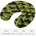 Flag Of Jamaica Travel Neck Pillow Memory Foam U Shape Airplane Pillow