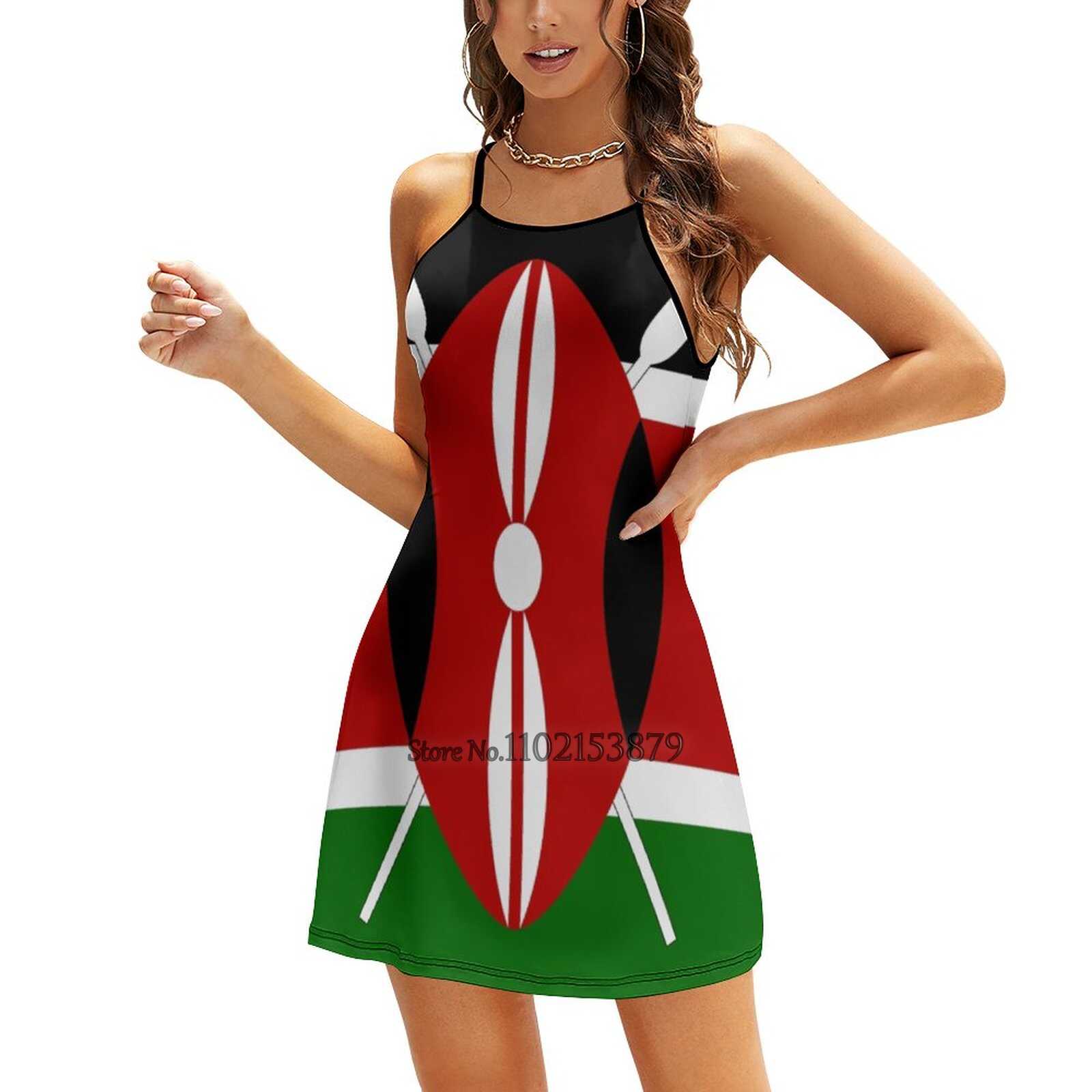 white christmas dresses Kenyan Flag Lwanya Bow Dress main image 1