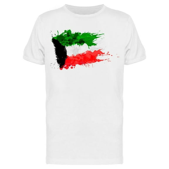 Flag Of Kuwait Splashes Tee Men's -Image by Shutterstock
