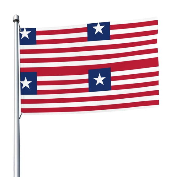 Flag Of Liberia Flag 5x8 Ft Print Vivid Color Light-Weighted Flags With Grommets