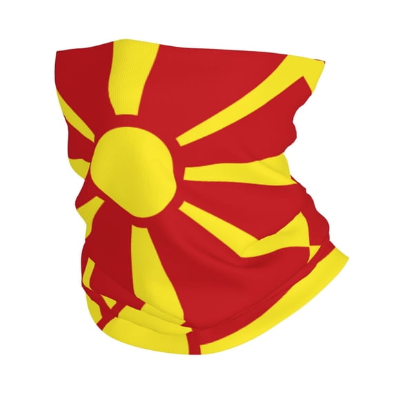 Flag Of Macedonianeck Gaiter Elastic Balaclavas Face Mask Versatile Bandana For Men Women