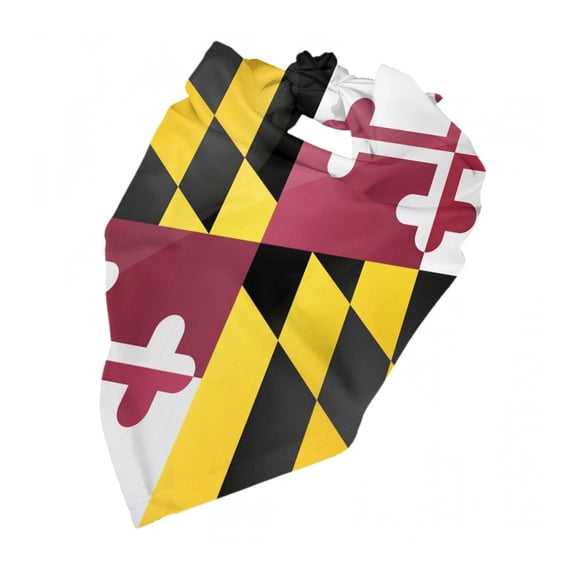 Flag Of Maryland Dog Bandanas Triangle Dog Scarfs For Small Medium Large Dogs And Cats