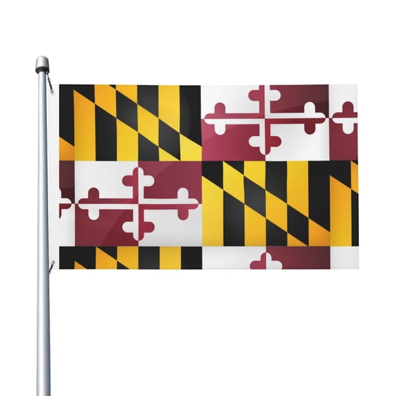 Flag Of Maryland Flag Double Sided Printed 3x5 Ft Flag Banner Suitable For Yard Outdoor Party Decorative