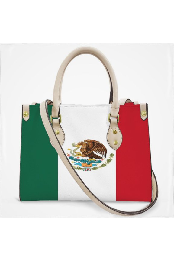 Flag Of Mexico Cross Body Bags For Women Small Leather Female Handbags Fashion Top-Handle Totes