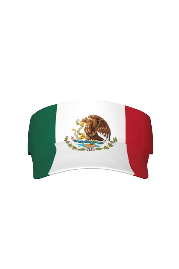 Flag-Of-Mexico Visor Hats Adjustable Beach Sun Visors Sports Outdoor Visor For Women Men