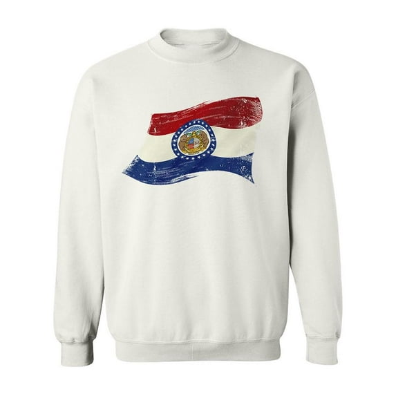 Flag Of Missouri In The Wind Sweatshirt Men -Image by Shutterstock, Male 5X-Large