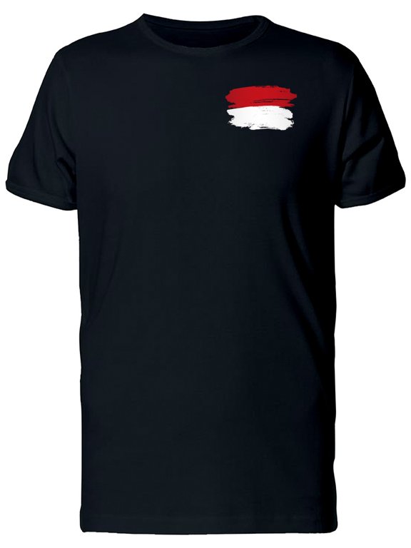 Flag Of Monaco In Paint Brush T-Shirt Men -Image by Shutterstock, Male Medium