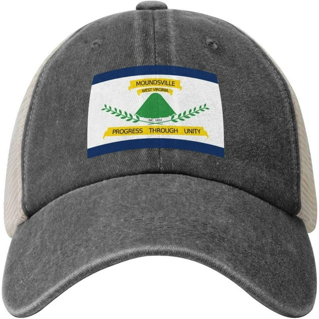 Flag Of Moundsville, West Virginia Baseball Cap Women Men Mesh Back