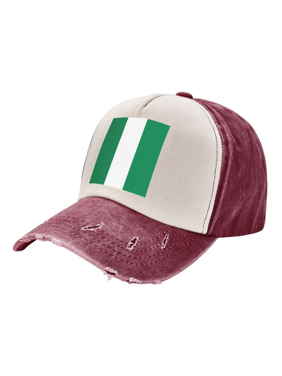 Flag Of Nigeria Distressed Baseball Cap Dad Hats for Men Women Vintage Trucker Hat Low Profile Ball Caps