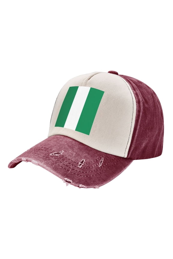 Flag Of Nigeria Distressed Baseball Cap Dad Hats for Men Women Vintage Trucker Hat Low Profile Ball Caps