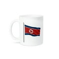 thumbnail image 1 of 3dRose, Flag of North Korea on a flag pole over white Korean, 15oz Mug, 1 of 7