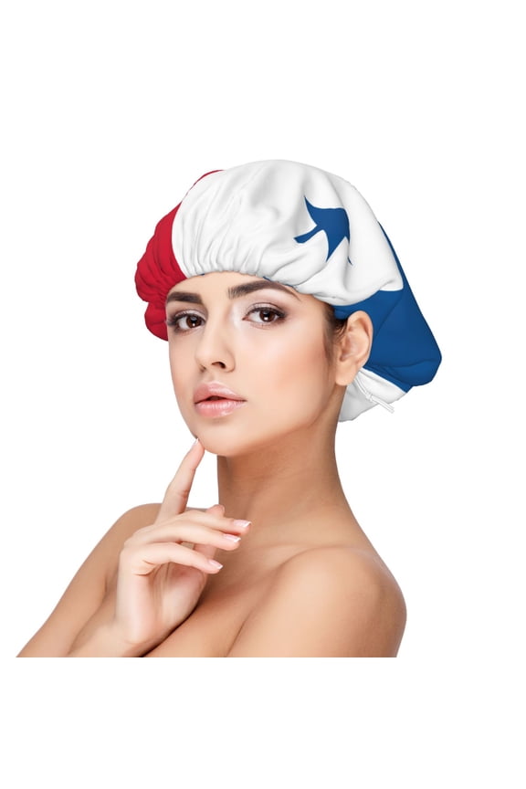 Flag Of Panama Sleep Cap Satin Bonnet Sleeping Hat Soft Elastic Night Hair Cover For Women