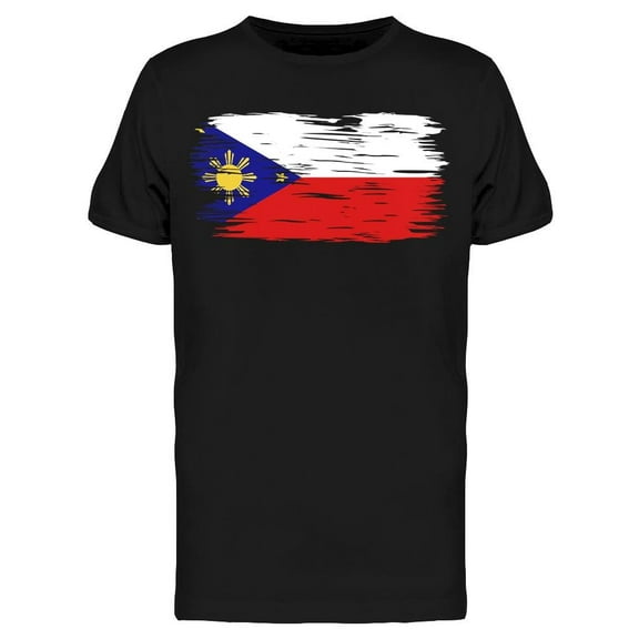 Flag Of  Philippines Brush T-Shirt Men -Image by Shutterstock, Male x-Large