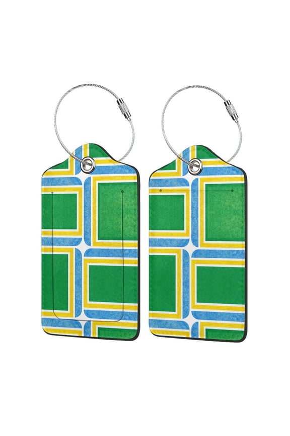 Flag Of Portland Oregon Leather Luggage Tag with Loops Suitcase Tags Bulk Travel Essentials for Flying 1 PCS