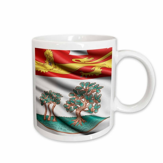 3drose, Flag of Prince Edward Island Waving in the Wind, 11oz Mug