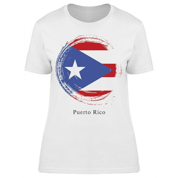 Flag Of Puerto Rico Emblem T-Shirt Women -Image by Shutterstock, Female Medium