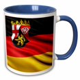 thumbnail image 1 of 3drose, Flag of Rhineland Palatinate in Germany Waving in the Wind, 11oz Two-tone Blue Mug, 1 of 6