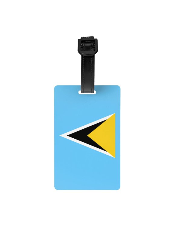 Flag Of Saint Lucia Luggage Identifier Name Tag For Backpacks Suitcases Bags Baggage