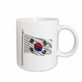 thumbnail image 1 of 3drose, Flag of South Korea on a Flag Pole Over White Korean, 15oz Mug, 1 of 6