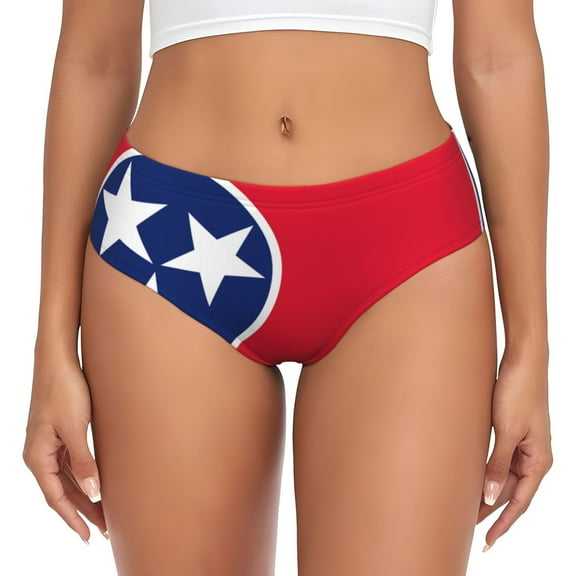 Flag Of Tennessee Bikini Panties Stretch Cool 3D printed Underwear for Women X-Small