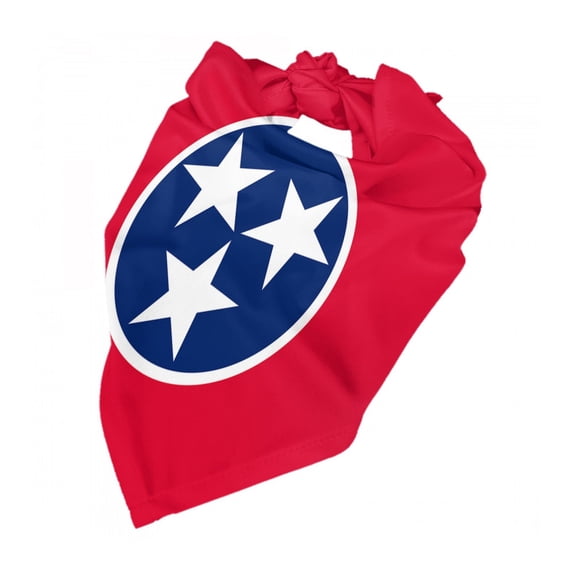 Flag Of Tennessee Puppy Bandana Printing Dog Bib Scarf For Small Medium Large Dogs Cats Pets
