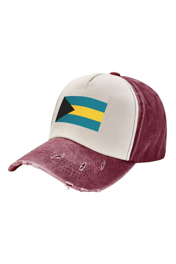 Flag Of The Bahamas Distressed Baseball Cap Dad Hats for Men Women Vintage Trucker Hat Low Profile Ball Caps