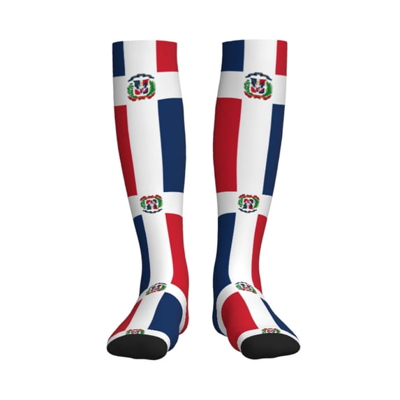 Flag Of The Dominican Republic Compression Socks for Women Men Circulation Graduated Supports Socks for Running Athletic Sports