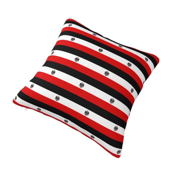 Flag Of The German Empire Printed Decorative Square Throw Pillow Cover 16"x16"