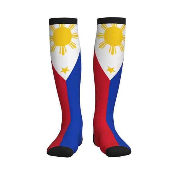Flag Of The Philippines Compression Socks Best Support for Women Men Athletic Running Cycling
