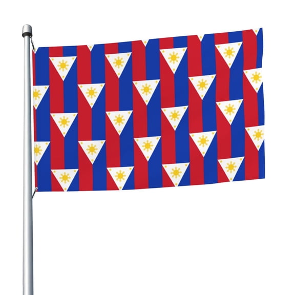 Flag Of The Philippines Flag 5x8 Ft Print Vivid Color Outdoors Indoors Light-Weight Polyester Flags